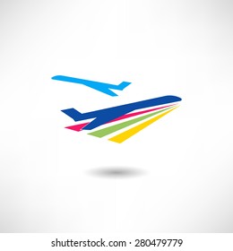 Plane on the runway icon