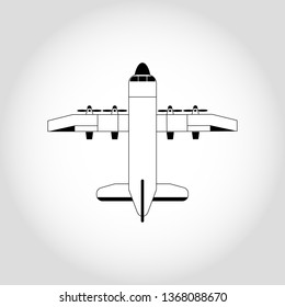 plane on white background