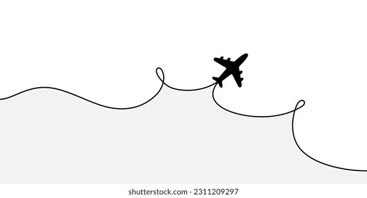 Plane opened blank space for text illustration