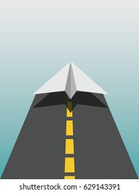 plane origami with runway