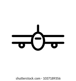 Plane outline icon illustration isolated vector sign symbol