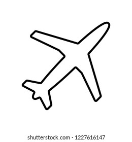 plane outline icon line