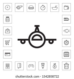 Plane outline icon for web and mobile