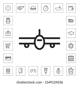 Plane outline icon for web and mobile