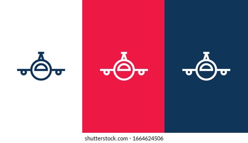 Plane outline icon for web and mobile