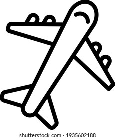 Plane outline icon for your website and other content