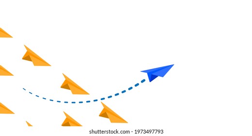 Plane with own way illustration