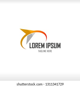 Plane Paper Arrow Abstract Creative Modern Business Logo