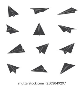 plane paper black design vector design illustration isolated background
