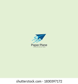 Plane Paper Creative Idea Logo Design Concept