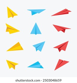 Ilustración de diseño de Vector de color de diseño plano de papel plano