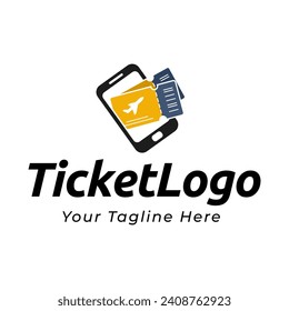  plane paper ticket air travel logo. Ticket Label and Plane Aircraft Transportation Logo Illustration