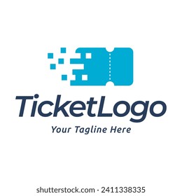  plane paper ticket air travel logo. Ticket Label and Plane Aircraft Transportation Logo Illustration