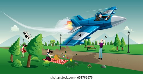 plane in park