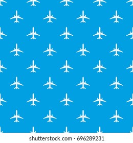 Plane pattern repeat seamless in blue color for any design. Vector geometric illustration