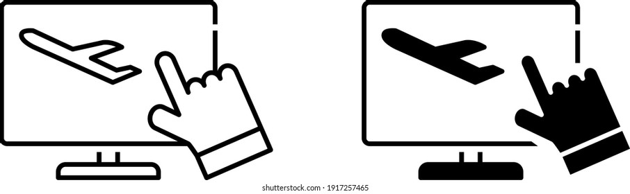 a Plano y pc simbolizan la reserva , ilustración vectorial