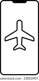 Plane phone aircraft flight airline Outline