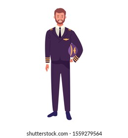 plane pilot icon over white background, vector illustration