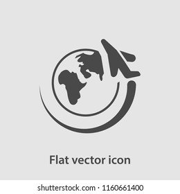 plane planet icon
