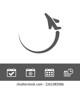 plane planet icon