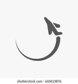 plane planet icon