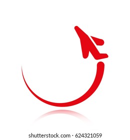 plane planet icon