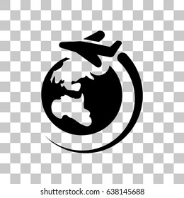 plane planet icon