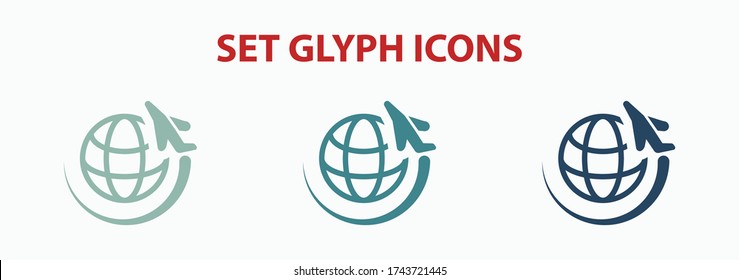 plane planet icon stock vector illustration flat design.