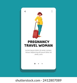plane pregnancy travel woman vector. airport airplane, flight vacation, summer passenger plane pregnancy travel woman web flat cartoon illustration