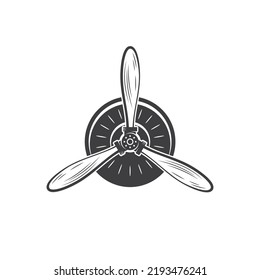 plane propeller for aircraft maintenance egineer logo.