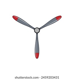 plane propeller cartoon. fan ocean, logo prop, underwater hull plane propeller sign. isolated symbol vector illustration