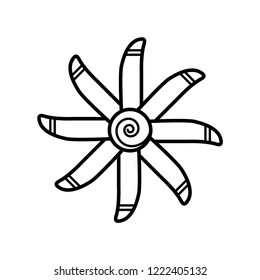plane propeller icon vector template 