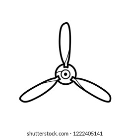 plane propeller icon vector template 
