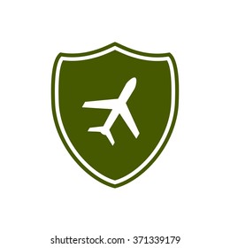 Plane Protection Logo Design Template