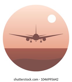 
A plane is ready to take off 
