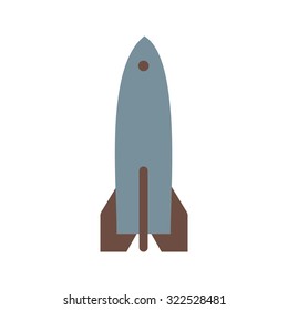 Plane, rocket, airplane, cartoon icon vector image.Can also be used for toy and games. Suitable for mobile apps, web apps and print media.