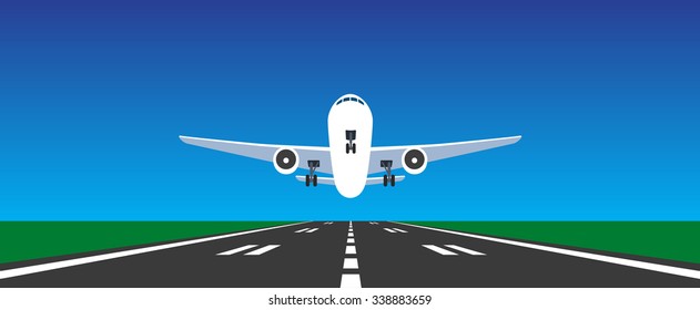 Plane and runway