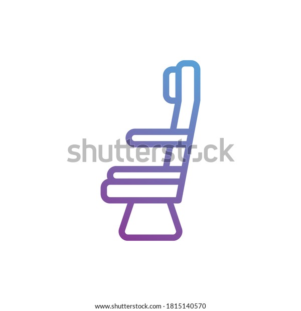 Plane Seat Icon Logo\
Illustration Vector Isolated. Aviation Icon Set. Editable Stroke\
and Pixel Perfect.