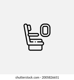 Plane seat icon sign vector,Symbol, logo illustration for web and mobile