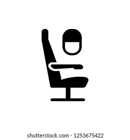 Plane Seat Icon Vector Illustration Log Template.