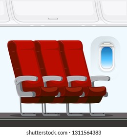 Innenansicht eines Flugzeugsitzes