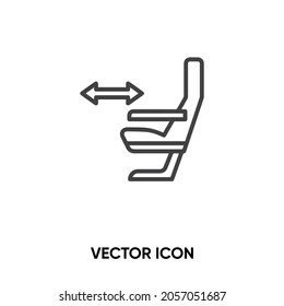 Plane seat vector icon. Modern, simple flat vector illustration for website or mobile app.Move seat  symbol, logo illustration. Pixel perfect vector graphics