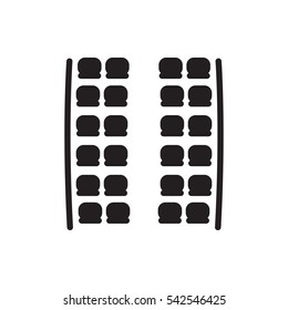 plane seats icon illustration isolated vector sign symbol