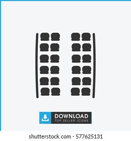 plane seats icon illustration isolated vector sign symbol