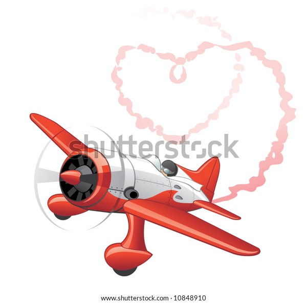 Plane sending love\
message