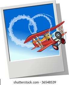 Plane sending wedding message. More vector airplanes see in my portfolio