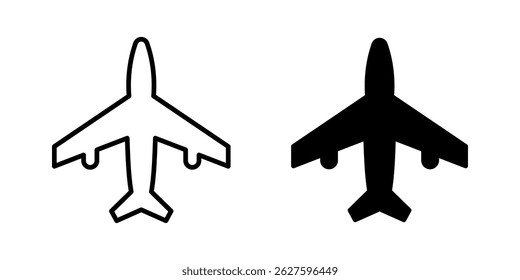 Icono de conjunto de plano, diseño de línea Símbolo aislado fondo blanco. Ilustración vectorial. color editable.