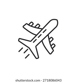 plane set icons outline and Flat Style,transparent background