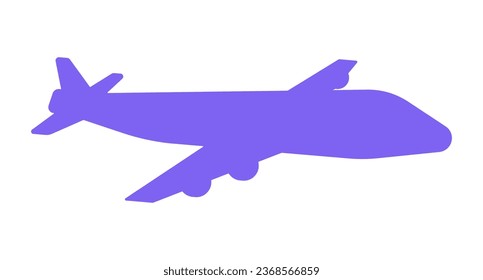 Plane shadow flat line color isolated vector object. Flying airplane shade. Editable clip art image on white background. Simple outline cartoon spot illustration for web design