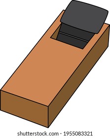 Plane shaving tool illustration icon